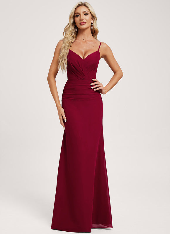 Robe Demoiselle D'Honneur Sirène Bordeaux