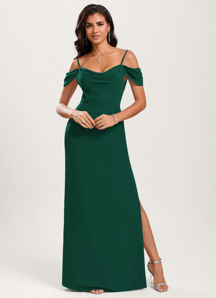 Robe Demoiselle D'Honneur Fluide Beige