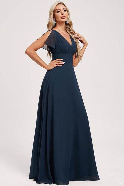 Robe Demoiselle D'Honneur Mousseline Beige - gallery 2