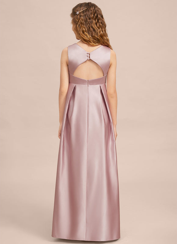 Robe Demoiselle D'Honneur Satinée Lilas - gallery 6