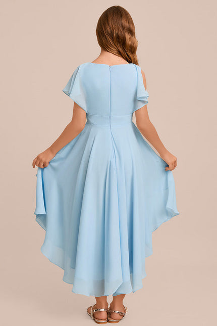 Robe Demoiselle D'Honneur Ailée Vert Pastel - gallery 1