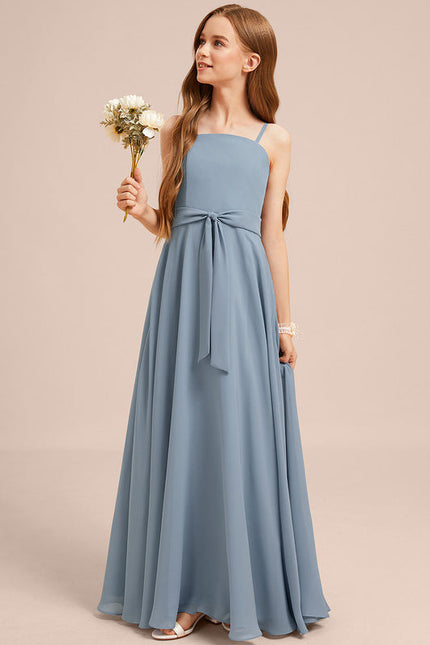 Robe Demoiselle D'Honneur Mousseline Ciel - gallery 4