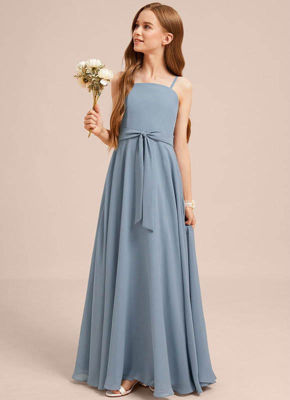 Robe Demoiselle D'Honneur Mousseline Ciel - gallery 4