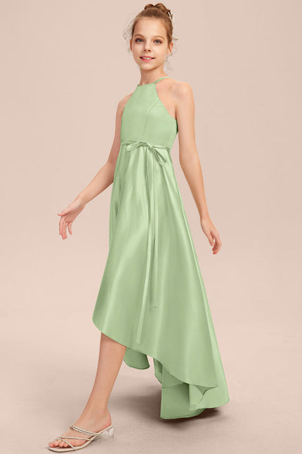 Robe Demoiselle D'Honneur Satin Fluide Asymétrique - gallery 1