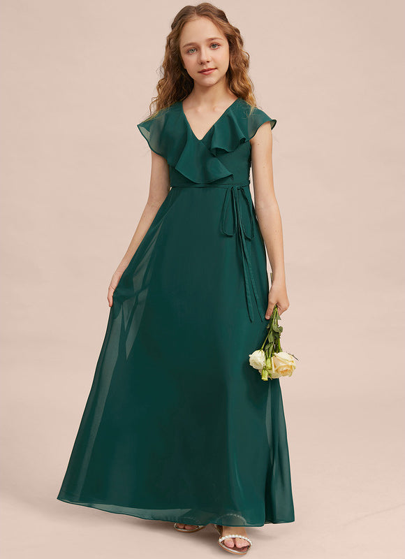 Robe Demoiselle D'Honneur Verte Éthérée - gallery 3