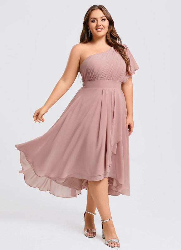 Robe Demoiselle D'Honneur Chiffon Rose - gallery 5