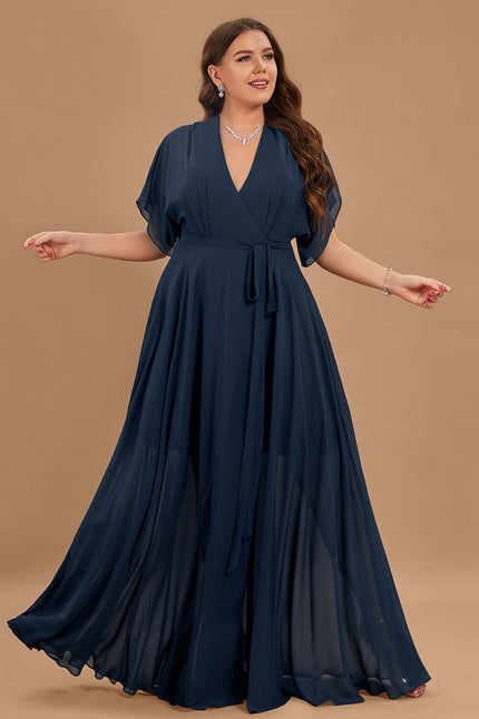 Robe Demoiselle D'Honneur Mousseline Beige - gallery 9