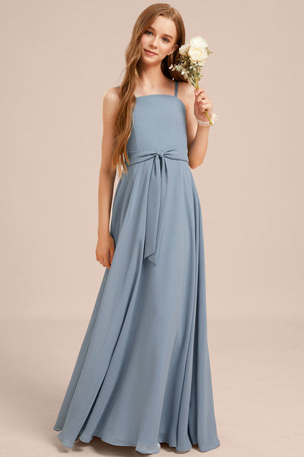 Robe Demoiselle D'Honneur Mousseline Ciel - gallery 5