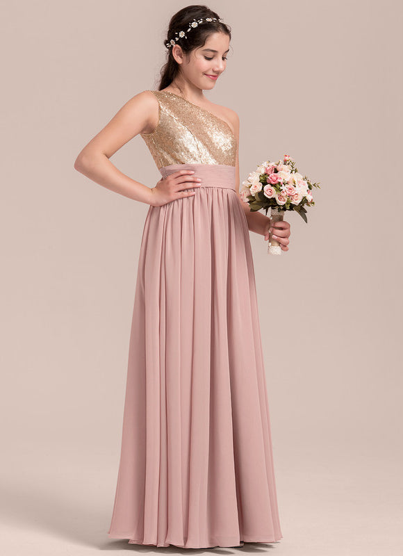 Robe Demoiselle D'Honneur Étoilée Rose - gallery 1