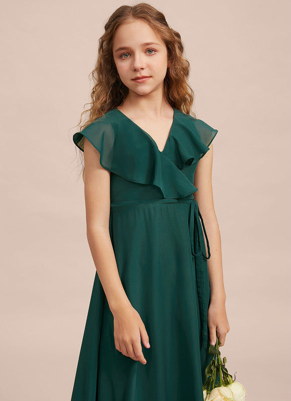 Robe Demoiselle D'Honneur Verte Éthérée - gallery 5