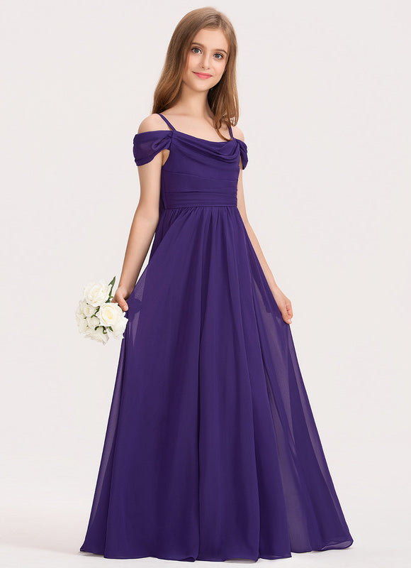 Robe Demoiselle D'Honneur Flottante Cerise - gallery 3
