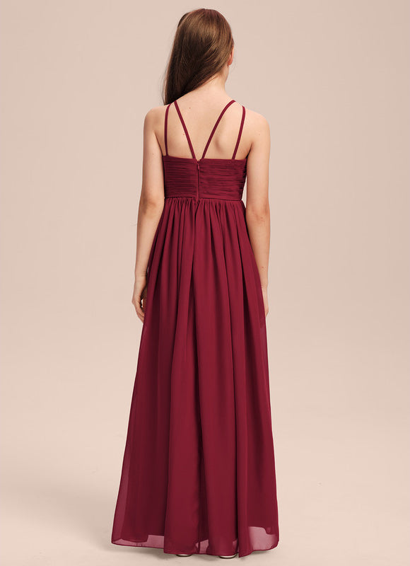 Robe Demoiselle D'Honneur Rouge Élégant Longueur - gallery 5