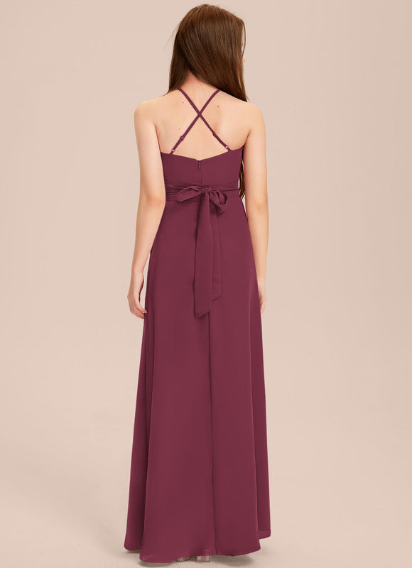 Robe Demoiselle D'Honneur Flottante Prune - gallery 1