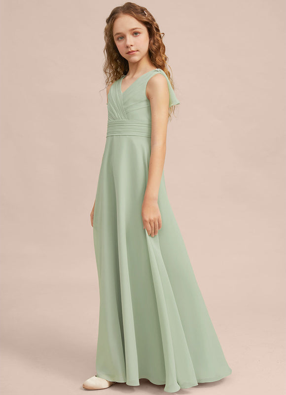 Robe Demoiselle D'Honneur Verte Éthérée - gallery 2