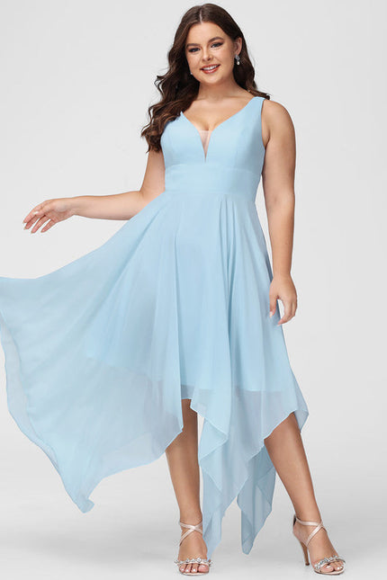 Robe Demoiselle D'Honneur Asymétrique Fluide - gallery 5