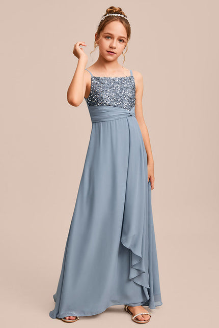 Robe Demoiselle D'Honneur Pailletée Céleste - gallery 1