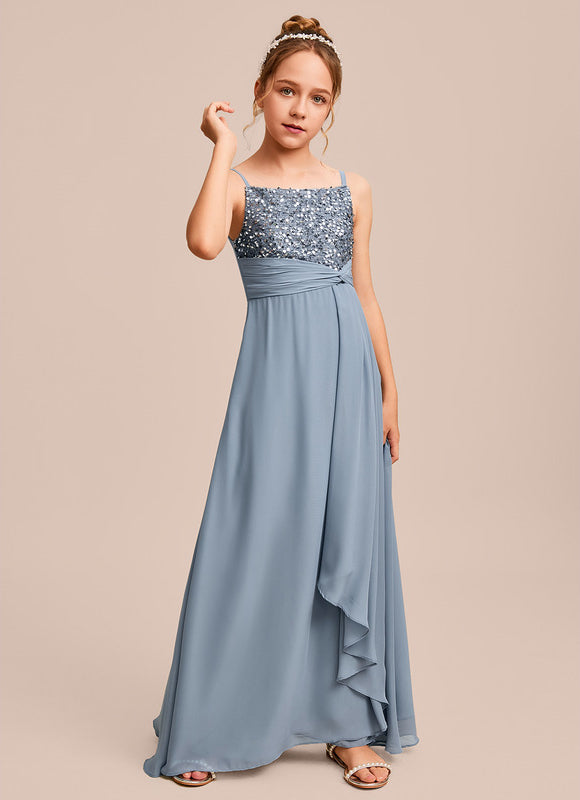 Robe Demoiselle D'Honneur Pailletée Céleste - gallery 1