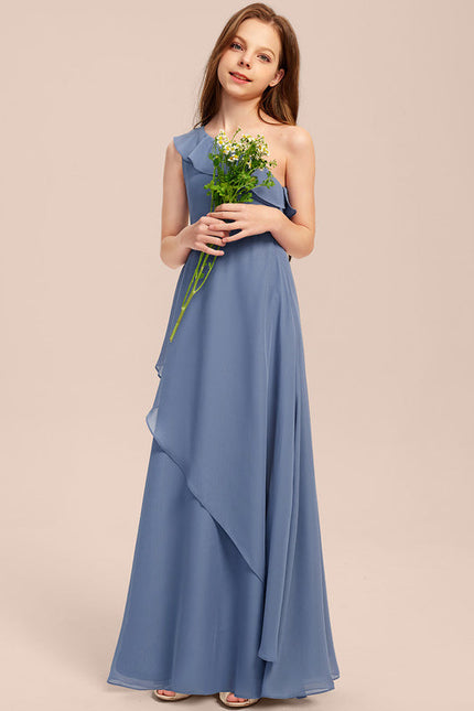 Robe Demoiselle D'Honneur Vert Poudré Élégant - gallery 1