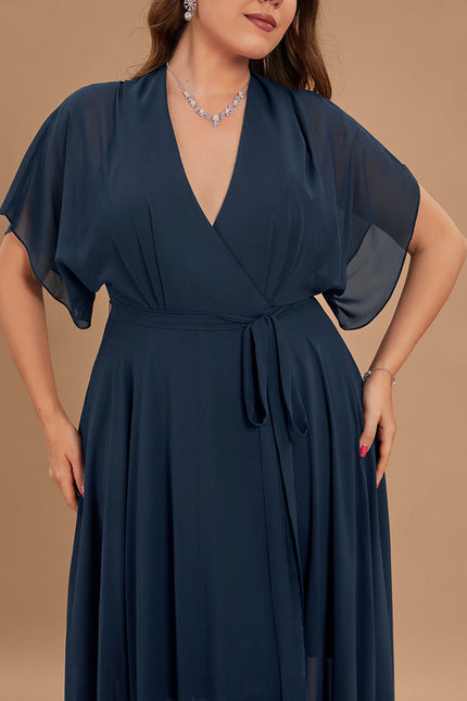 Robe Demoiselle D'Honneur Mousseline Beige - gallery 5