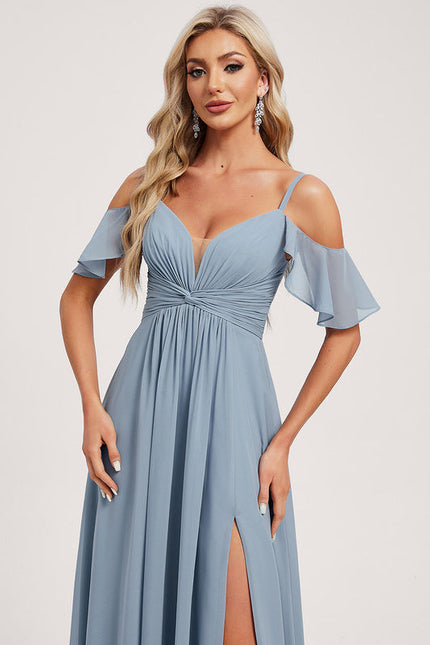 Robe Demoiselle D'Honneur Fluide Ciel - gallery 3