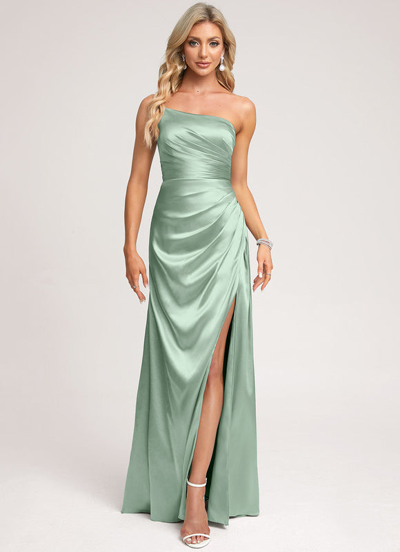 Robe Demoiselle D'Honneur Fluide Argentée - gallery 1