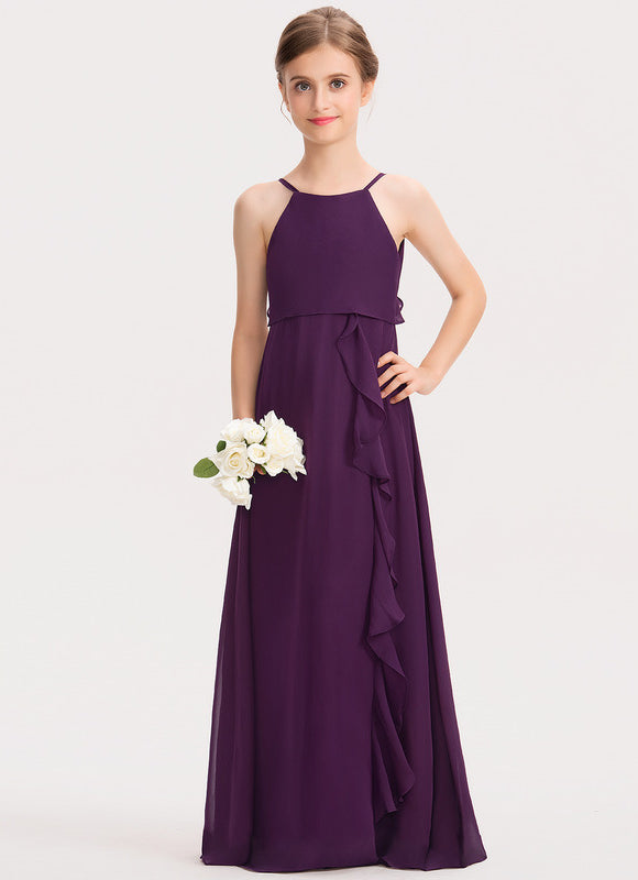 Robe Demoiselle D'Honneur Chiffon Enfant - gallery 5
