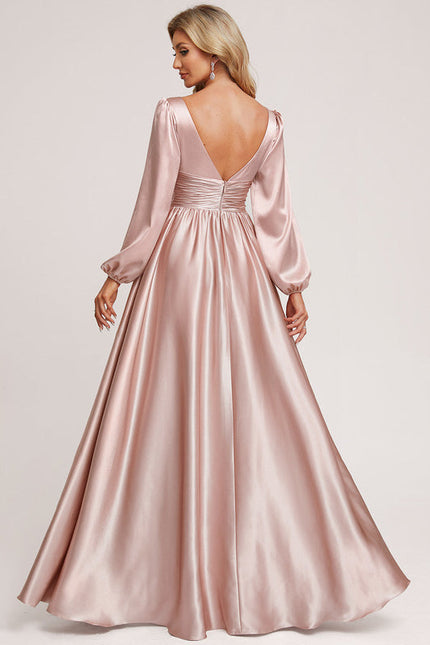 Robe Longue Satin Demoiselle D'Honneur - gallery 2