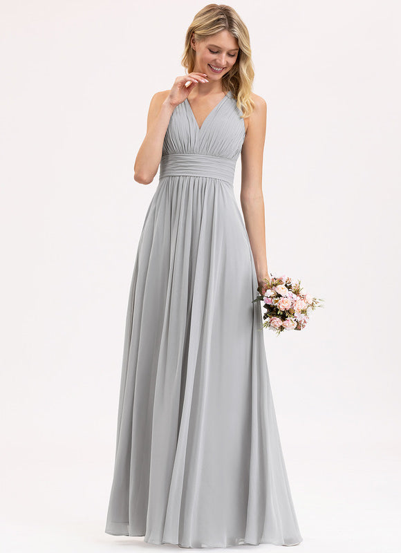 Robe Demoiselle D'Honneur Élégance Marine Flottante - gallery 3