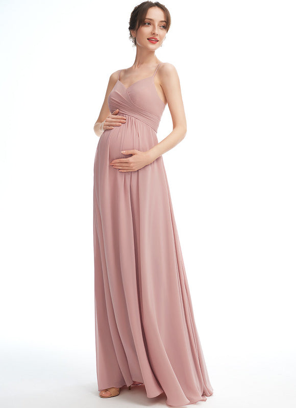 Robe Demoiselle D'Honneur Maternité Élégante - gallery 3