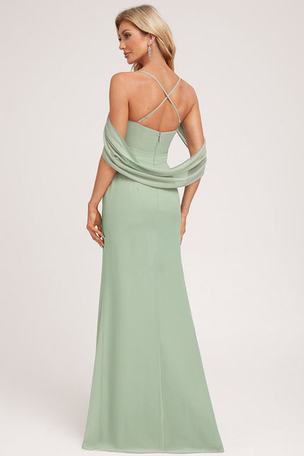 Robe Demoiselle D'Honneur Sirène Bordeaux - gallery 1