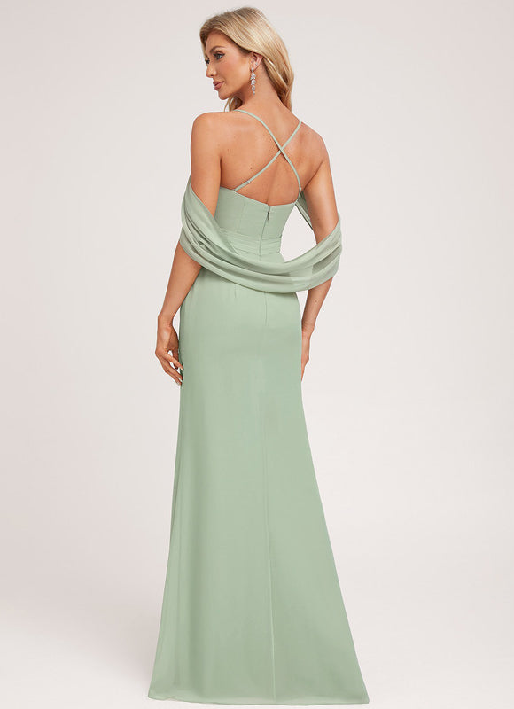 Robe Demoiselle D'Honneur Sirène Bordeaux - gallery 1