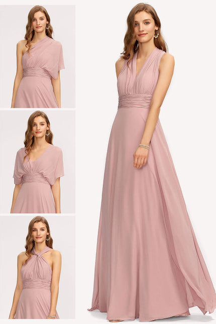 Robe Demoiselle D'Honneur Chic Mousseline Élancée