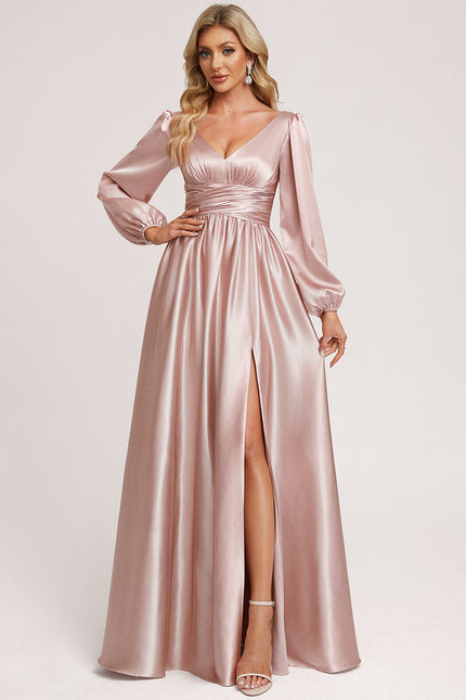 Robe Longue Satin Demoiselle D'Honneur