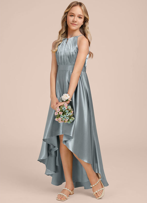 Robe Demoiselle D'Honneur Junior Asymétrique Satin