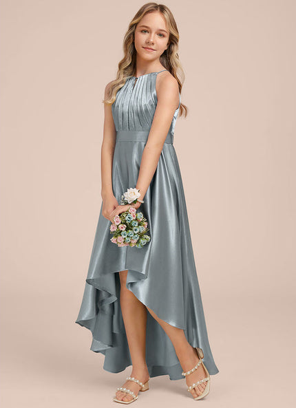 Robe Demoiselle D'Honneur Junior Asymétrique Satin