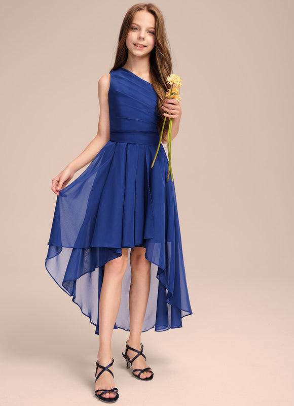 Robe Demoiselle D'Honneur Bleu Vif Cascade - gallery 1