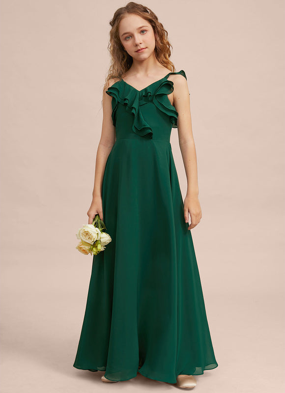 Robe Demoiselle D'Honneur Verte Éthérée - gallery 2