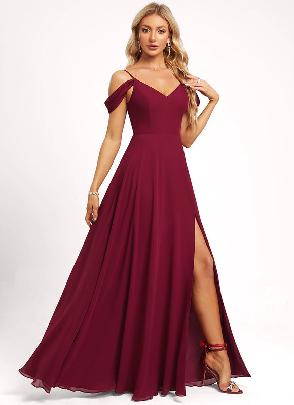 Robe Demoiselle D'Honneur Vaporeuse Rubis - gallery 7