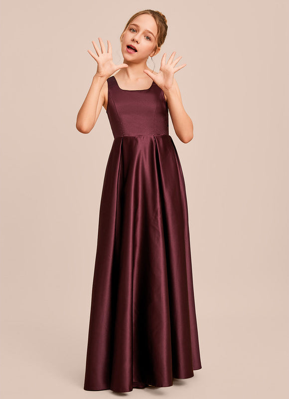 Robe Demoiselle D'Honneur Satinée Ciel - gallery 5