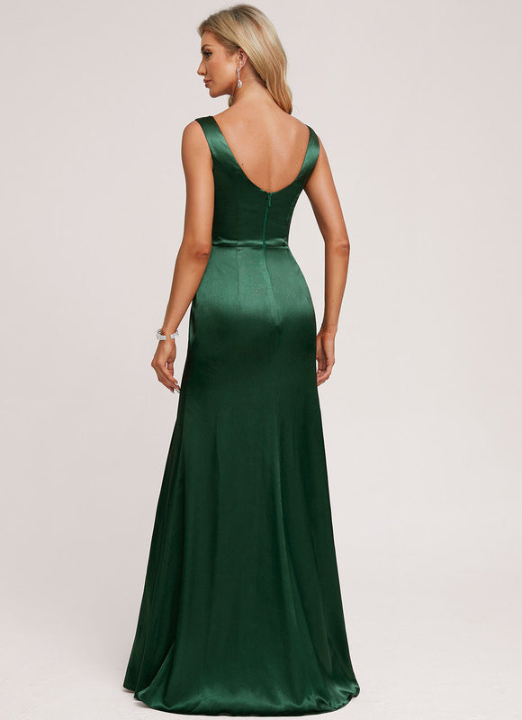 Robe Longue Satin Demoiselle D'Honneur - gallery 2