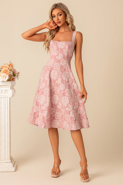 Robe Demoiselle D'Honneur Courte Rose - gallery 8