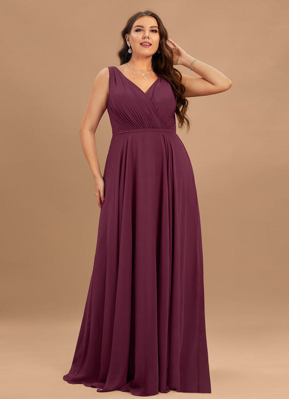 Robe Demoiselle D'Honneur Élégante Bordeaux - gallery 8