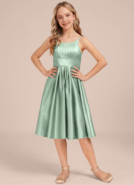 Robe Demoiselle D'Honneur Satin Vert Clair