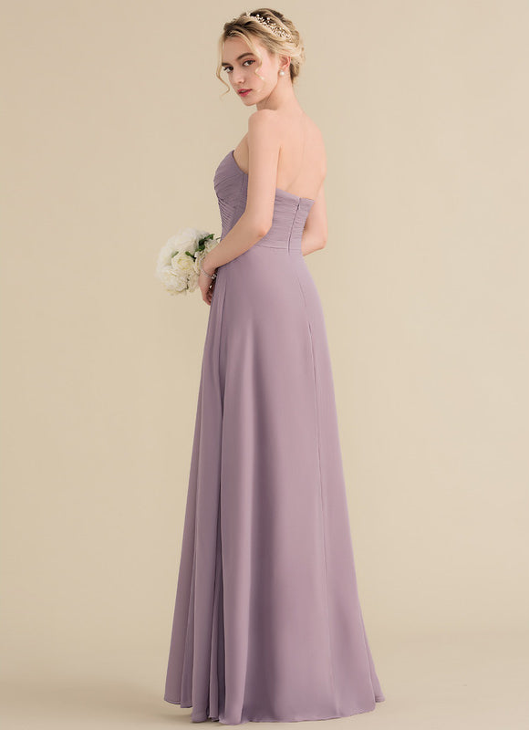 Robe Demoiselle D'Honneur Drapée Bordeaux - gallery 6