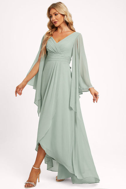 Robe Demoiselle D'Honneur Asymétrique Fluide - gallery 6