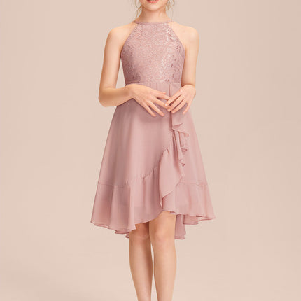 Robe Demoiselle D'Honneur Rose Flottante