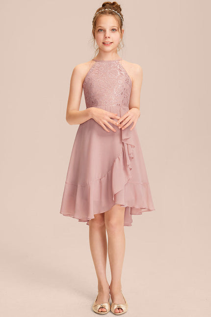 Robe Demoiselle D'Honneur Rose Flottante