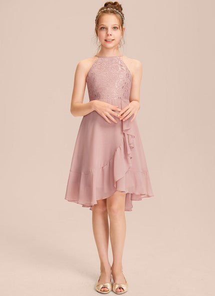Robe Demoiselle D'Honneur Rose Flottante