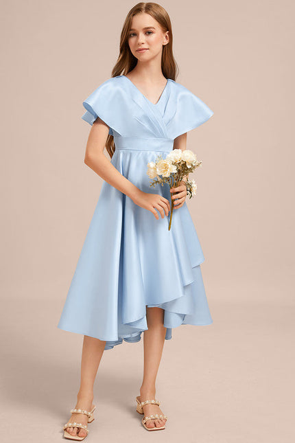 Robe Demoiselle D'Honneur Asymétrique Marine - gallery 3