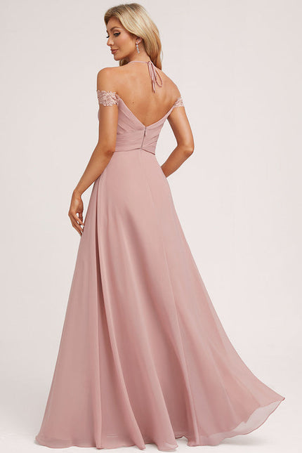 Robe Demoiselle D'Honneur Élégante Douce - gallery 4